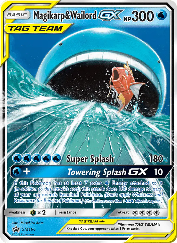 Carta Magikarp & Wailord GX SM166 de SM Black Star Promos