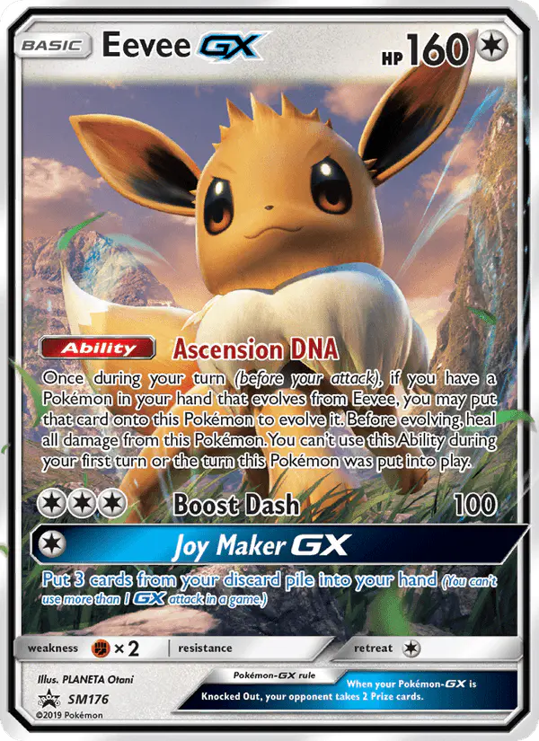 Carta Eevee GX SM176 de SM Black Star Promos