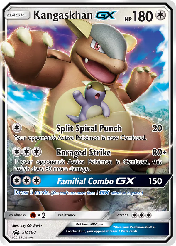 Carta Kangaskhan GX SM188 de SM Black Star Promos