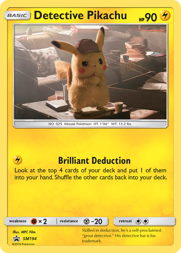 Carta Detective Pikachu SM194 de SM Black Star Promos