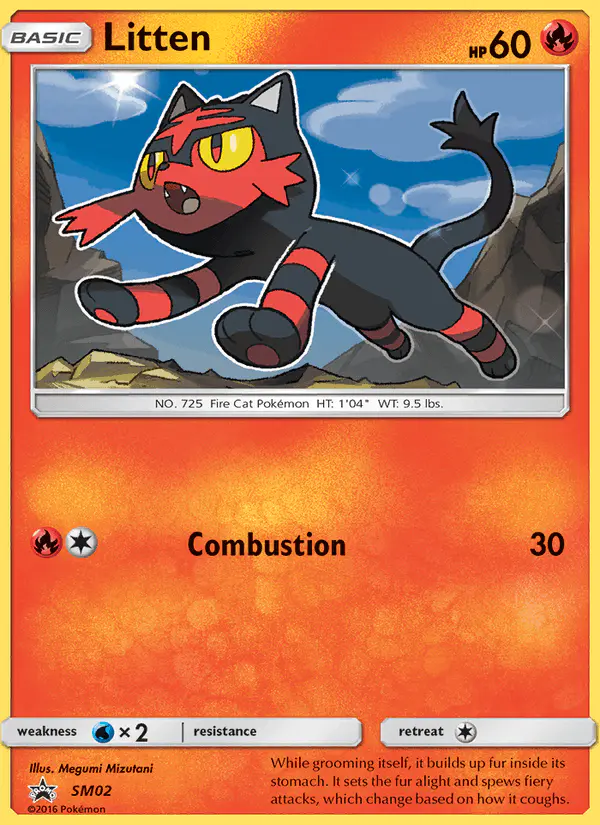 Carta Litten SM02 de SM Black Star Promos