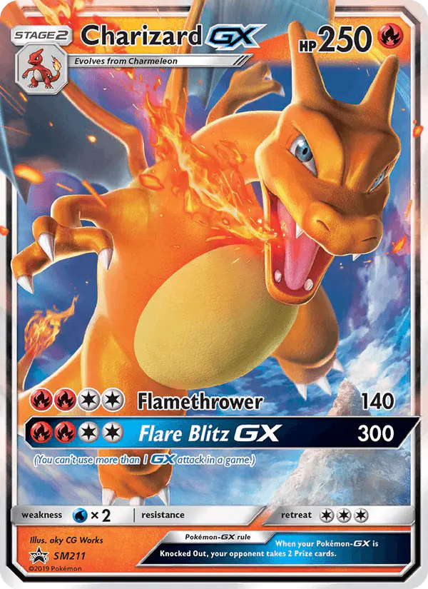 Carta Charizard GX SM211 de SM Black Star Promos