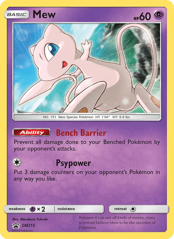 Carta Mew SM215 de SM Black Star Promos