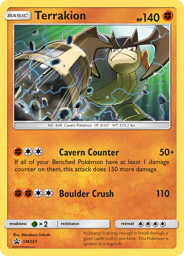 Carta Terrakion SM223 de SM Black Star Promos