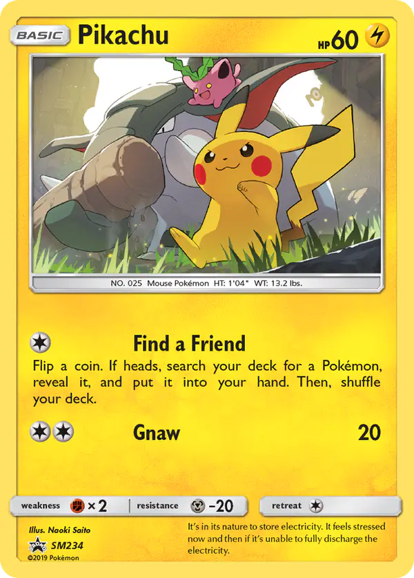 Carta Pikachu SM234 de SM Black Star Promos