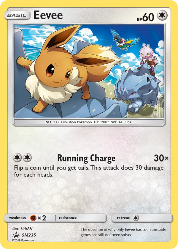 Carta Eevee SM235 de SM Black Star Promos