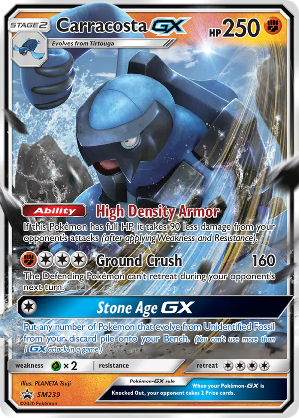 Carta Carracosta GX SM239 de SM Black Star Promos
