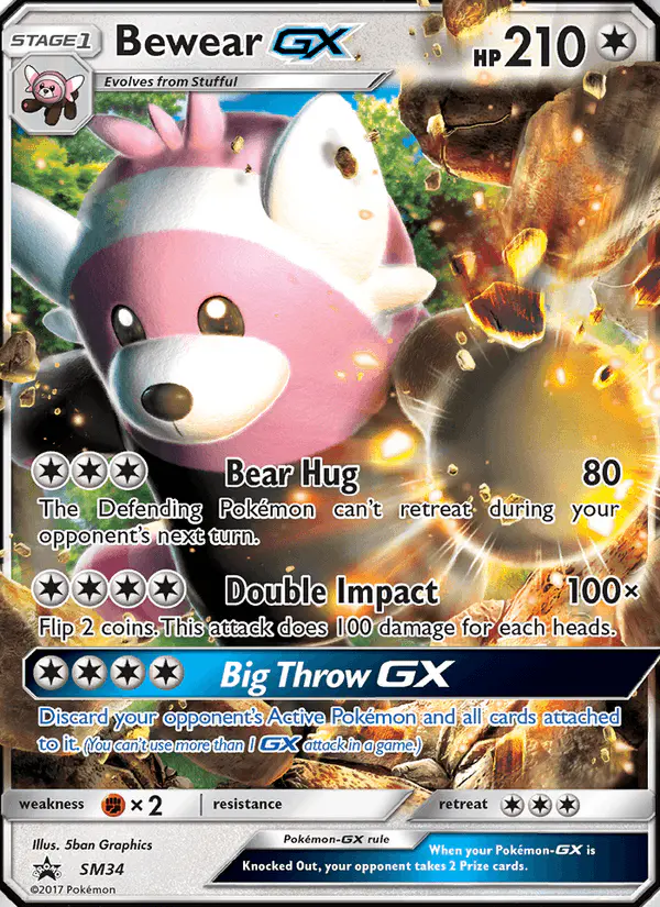 Carta Bewear GX SM34 de SM Black Star Promos
