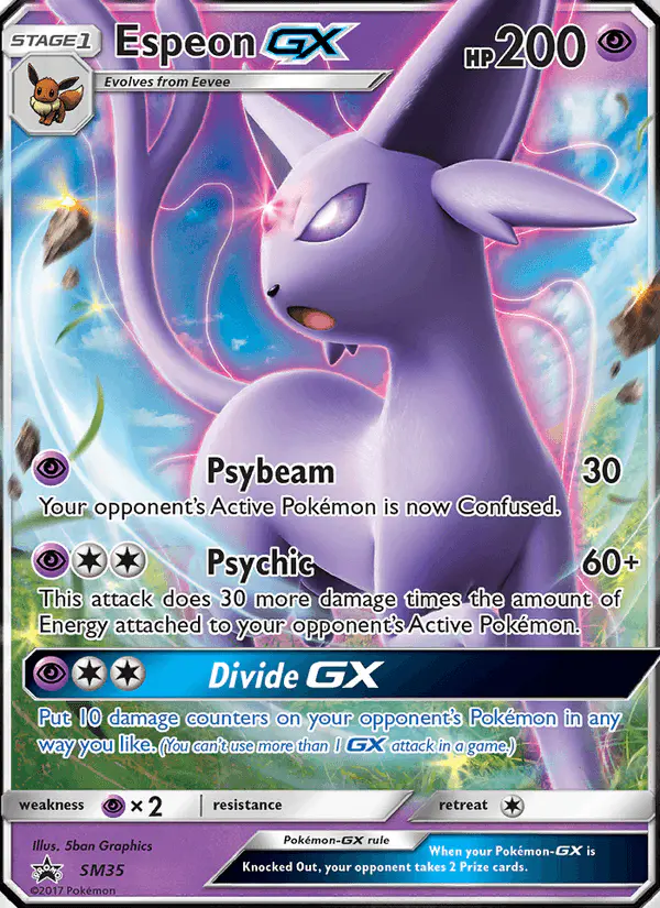 Carta Espeon GX SM35 de SM Black Star Promos