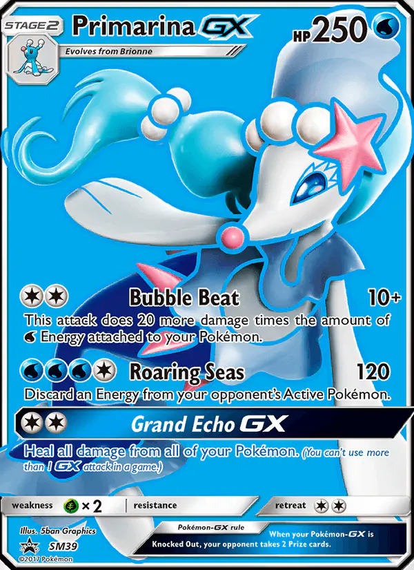 Carta Primarina GX SM39 de SM Black Star Promos