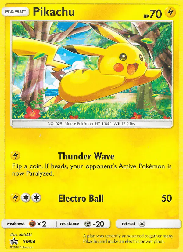 Carta Pikachu SM04 de SM Black Star Promos