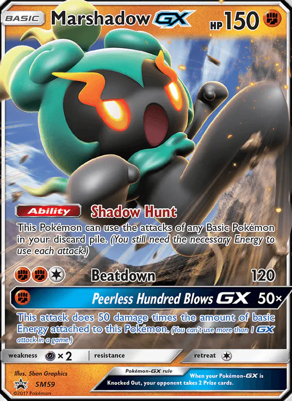 Carta Marshadow GX SM59 de SM Black Star Promos