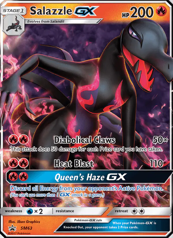 Carta Salazzle GX SM63 de SM Black Star Promos