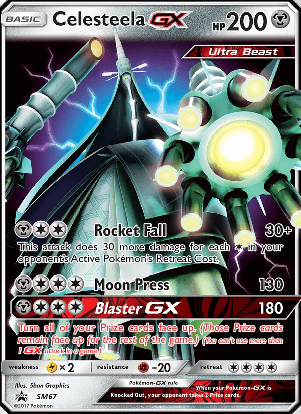 Carta Celesteela GX SM67 de SM Black Star Promos