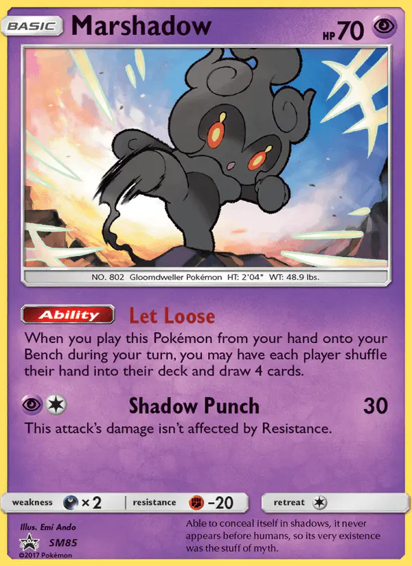 Carta Marshadow SM85 de SM Black Star Promos