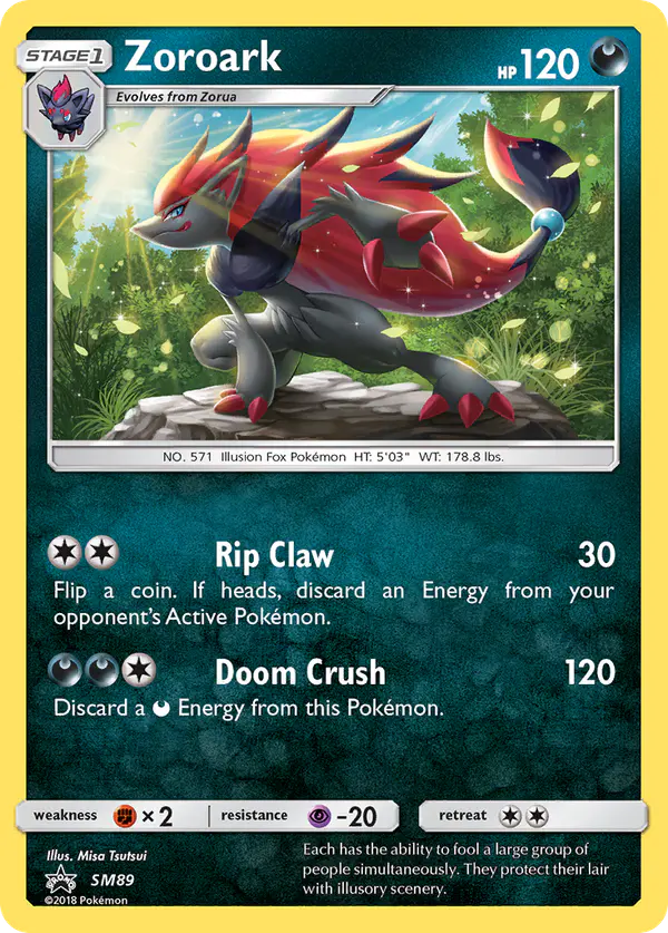 Carta Zoroark SM89 de SM Black Star Promos