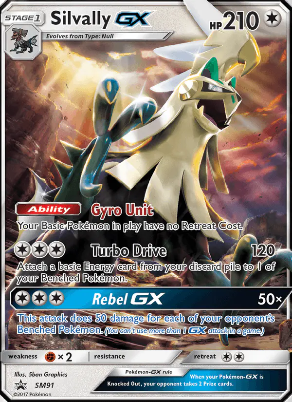 Carta Silvally GX SM91 de SM Black Star Promos