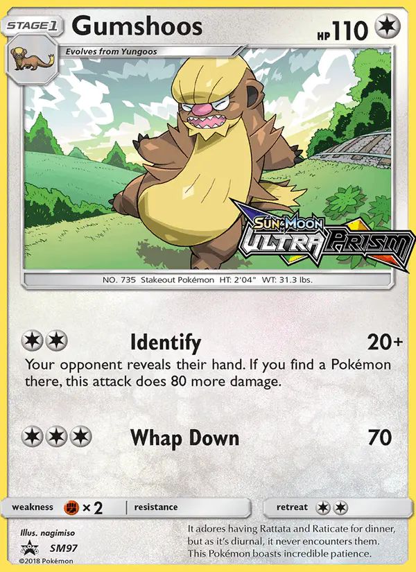 Carta Gumshoos SM97 de SM Black Star Promos