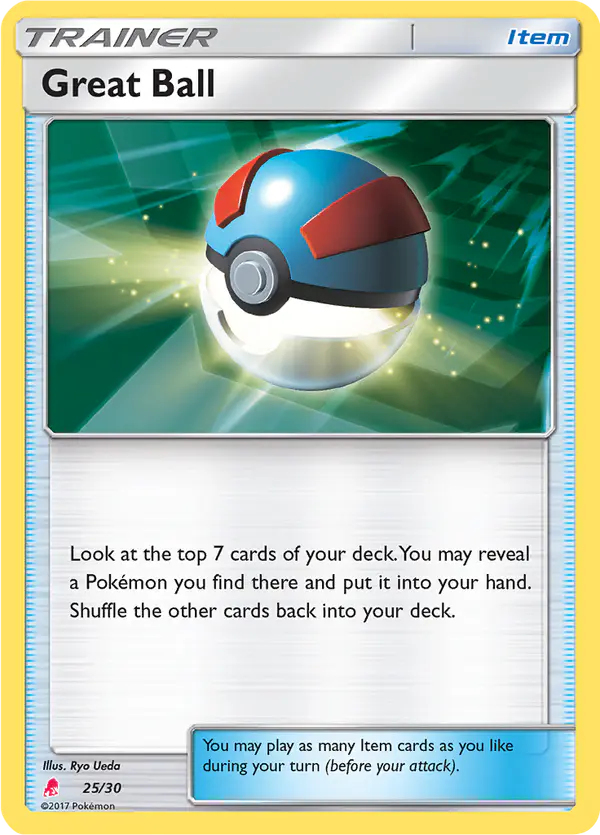 Carta Great Ball 25/30 de SM trainer Kit (Alolan Raichu)