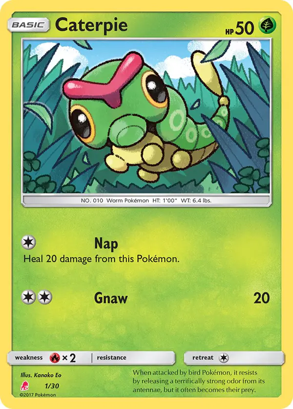 Carta Caterpie 1/30 de SM trainer Kit (Lycanroc)