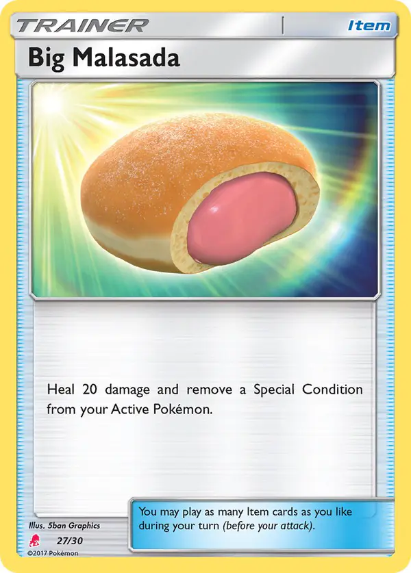 Carta Big Malasada 27/30 de SM trainer Kit (Lycanroc)
