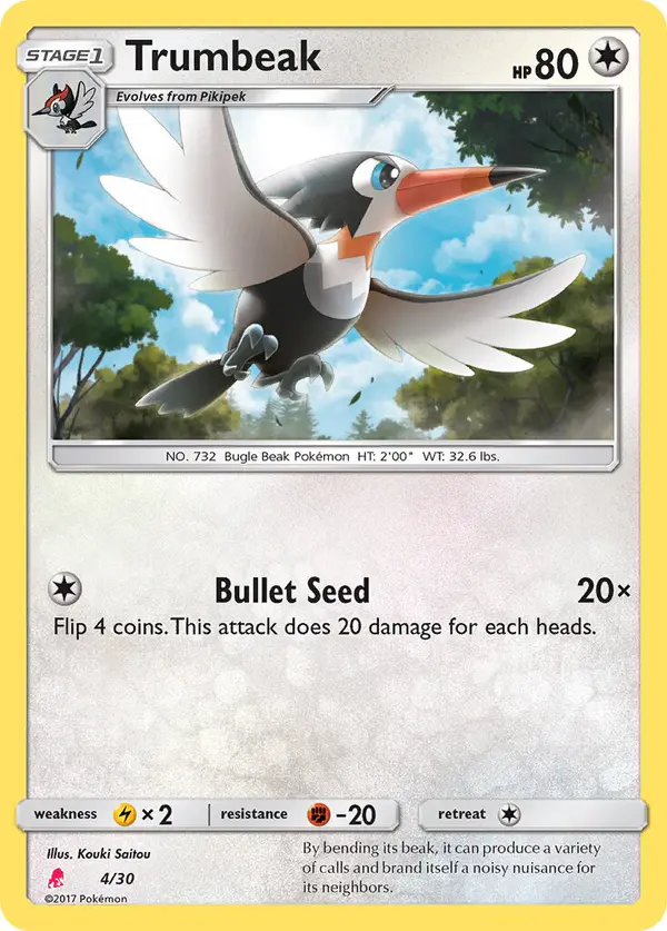 Carta Trumbeak 4/30 de SM trainer Kit (Lycanroc)