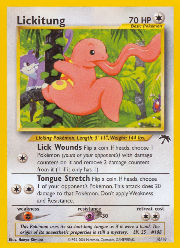 Carta Lickitung 16/18 de Southern Islands