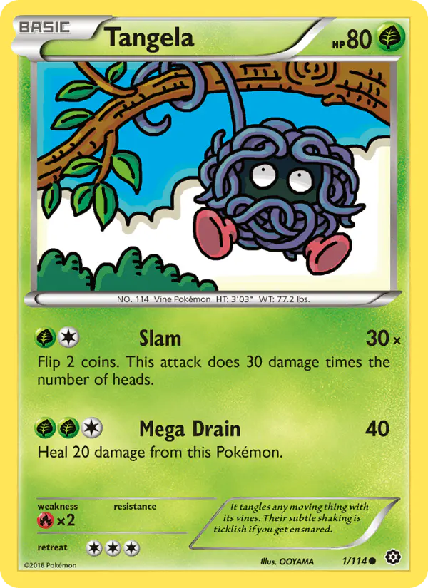 Carta Tangela 1/114 de Steam Siege
