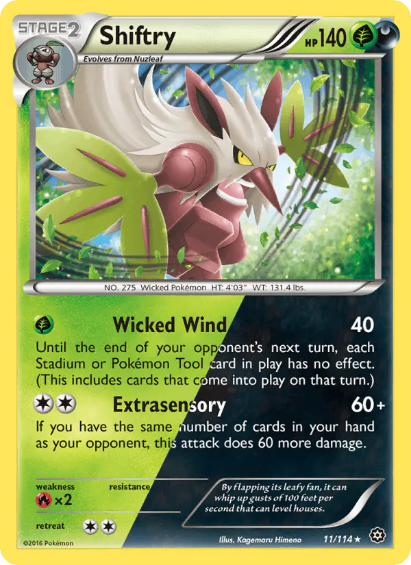 Carta Shiftry 11/114 de Steam Siege