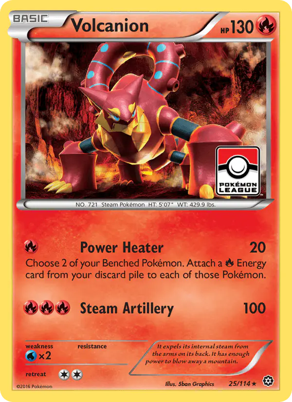 Carta Volcanion 25/114 de Steam Siege