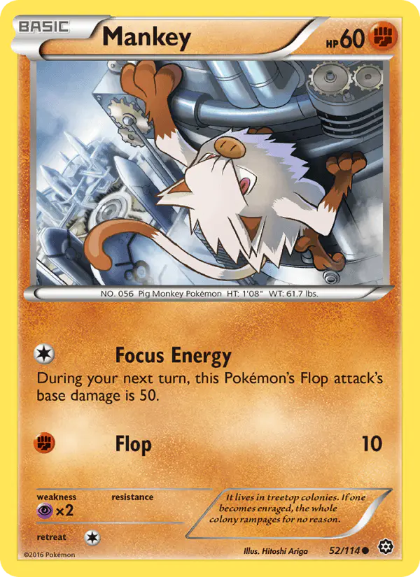 Carta Mankey 52/114 de Steam Siege
