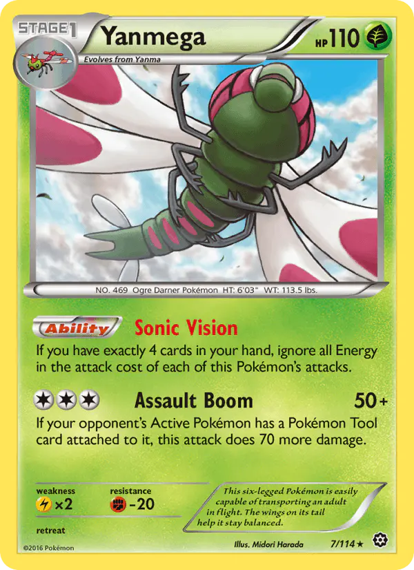 Carta Yanmega 7/114 de Steam Siege
