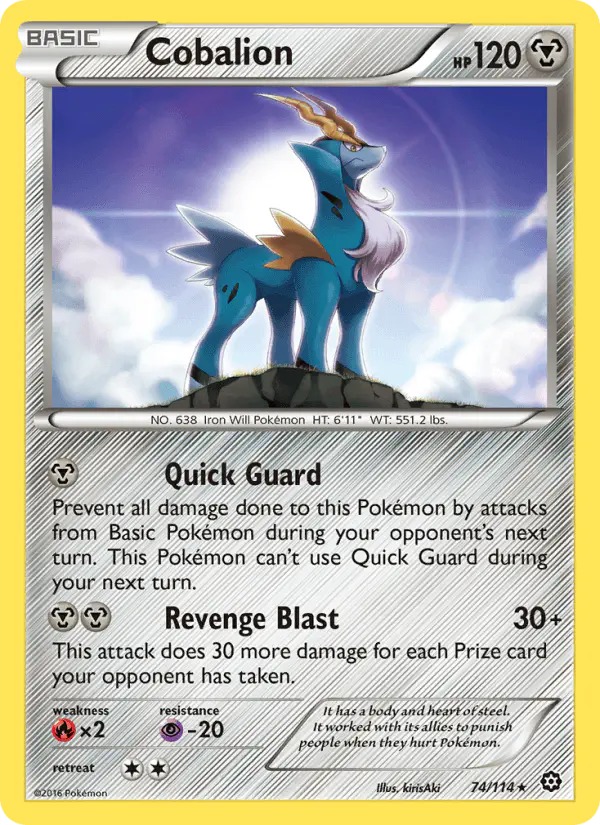 Carta Cobalion 74/114 de Steam Siege