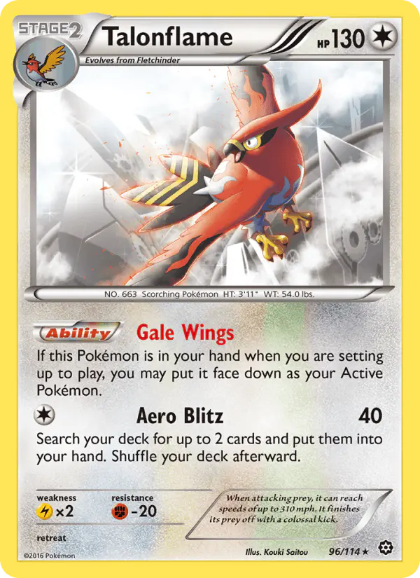 Carta Talonflame 96/114 de Steam Siege
