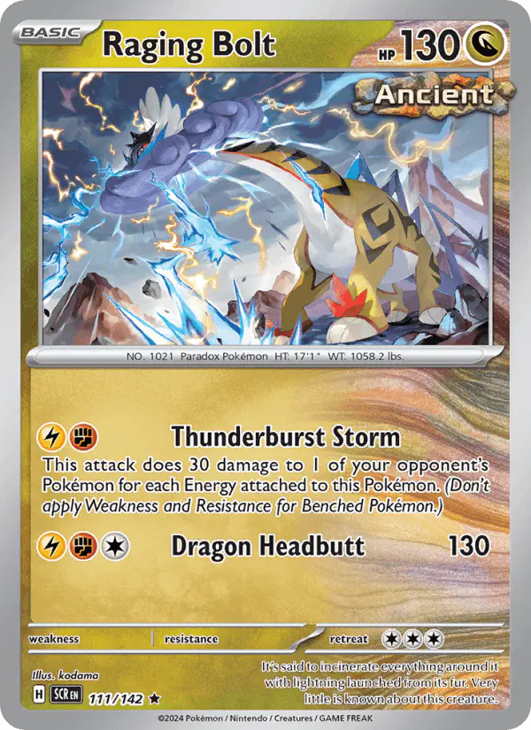 Carta Raging Bolt 111/142 de Stellar Crown
