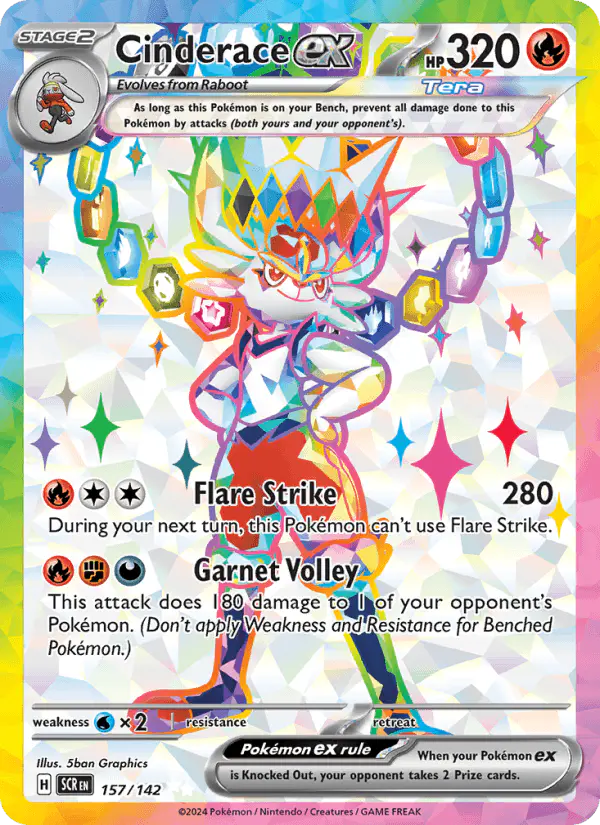 Carta Cinderace ex 157/142 de Stellar Crown