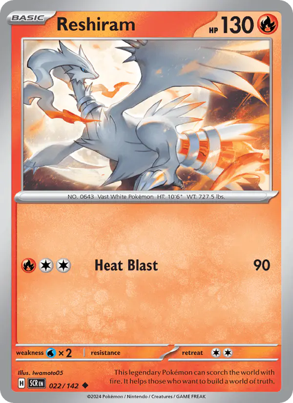 Carta Reshiram 022/142 de Stellar Crown