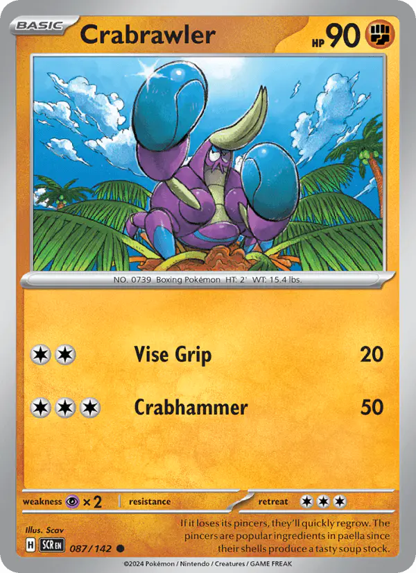 Carta Crabrawler 087/142 de Stellar Crown