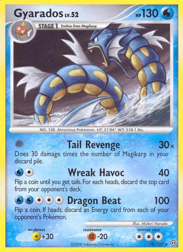 Carta Gyarados 19/100 de Stormfront