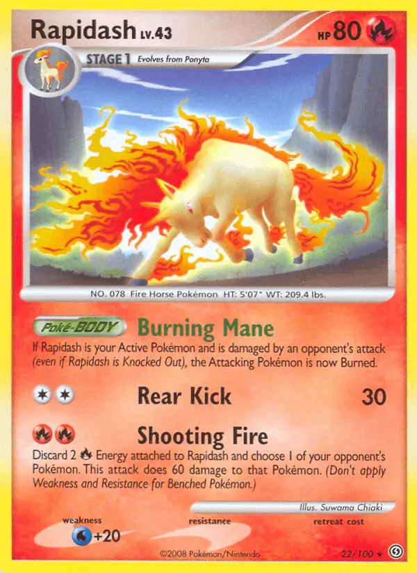 Carta Rapidash 22/100 de Stormfront