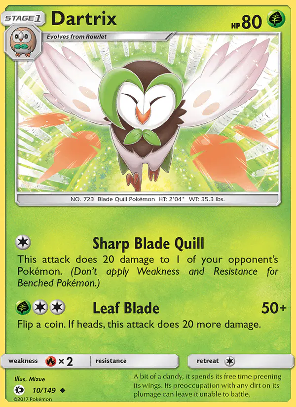 Carta Dartrix 10/149 de Sun & Moon