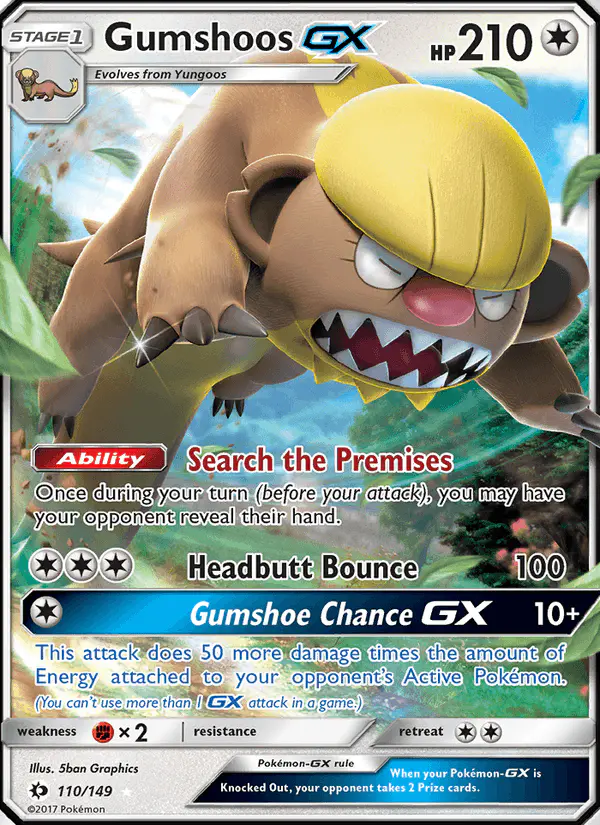 Carta Gumshoos GX 110/149 de Sun & Moon