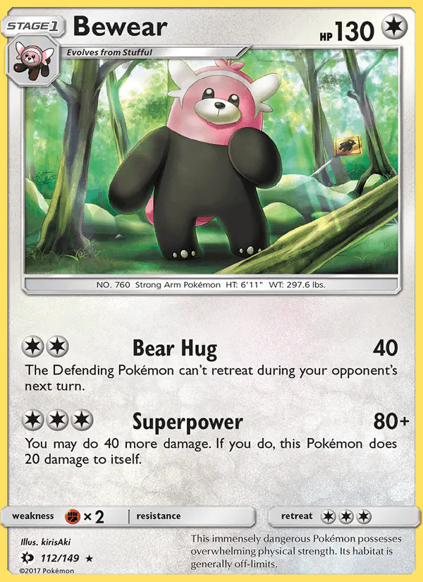 Carta Bewear 112/149 de Sun & Moon