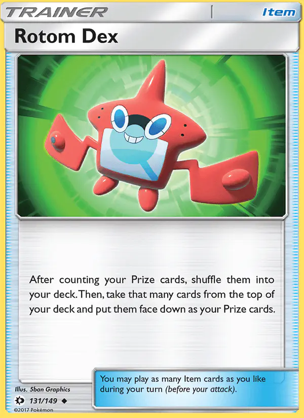 Carta Rotom Dex 131/149 de Sun & Moon