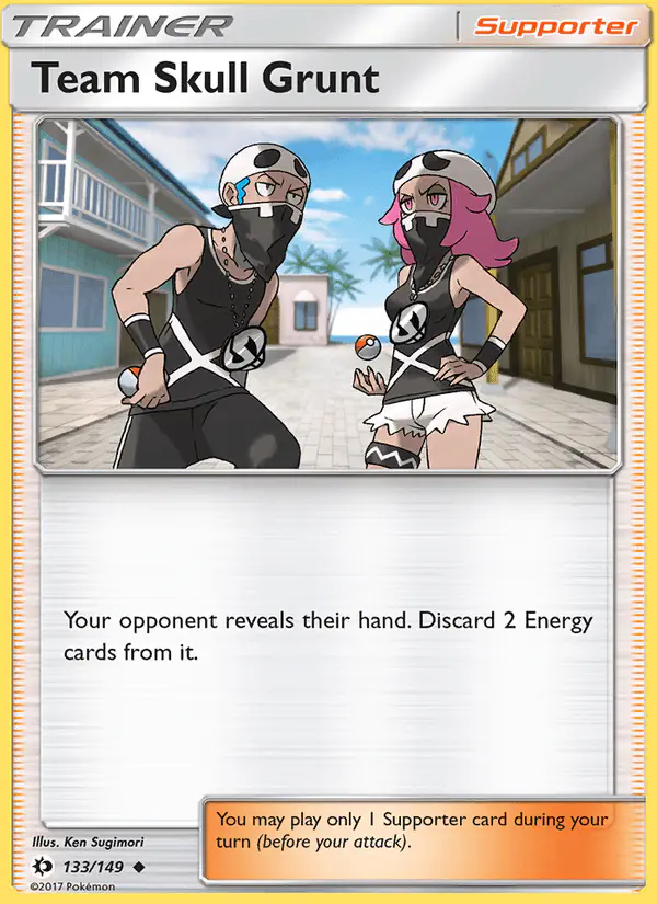 Carta Team Skull Grunt 133/149 de Sun & Moon