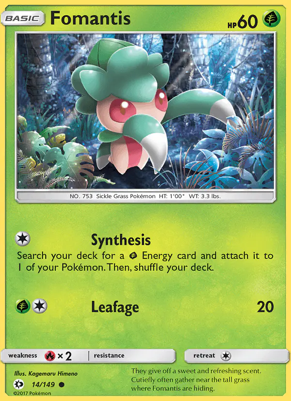 Carta Fomantis 14/149 de Sun & Moon