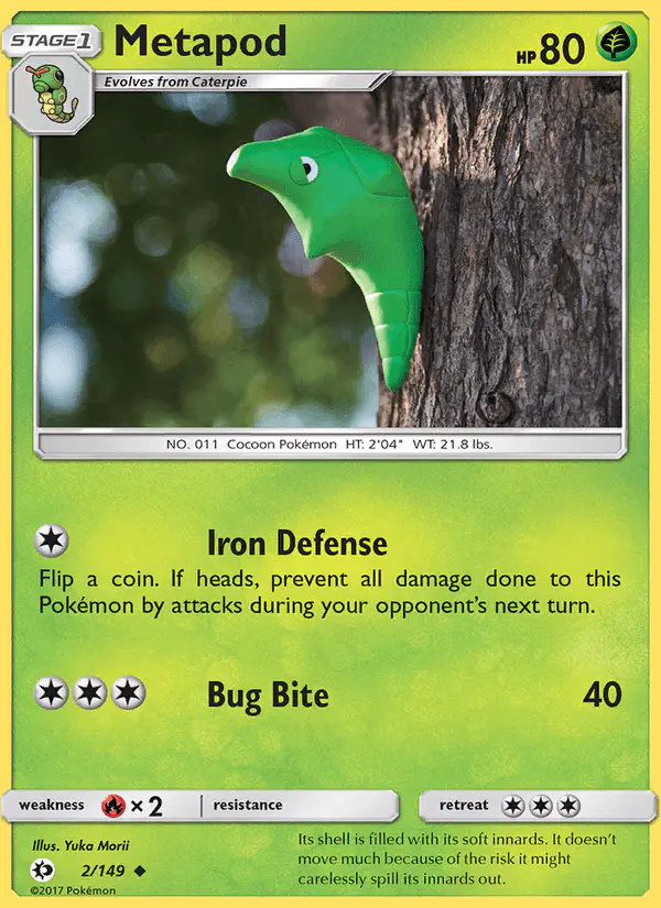 Carta Metapod 2/149 de Sun & Moon