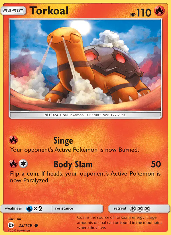 Carta Torkoal 23/149 de Sun & Moon