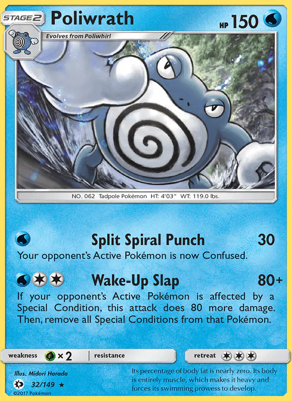 Carta Poliwrath 32/149 de Sun & Moon