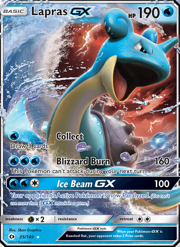 Carta Lapras GX 35/149 de Sun & Moon